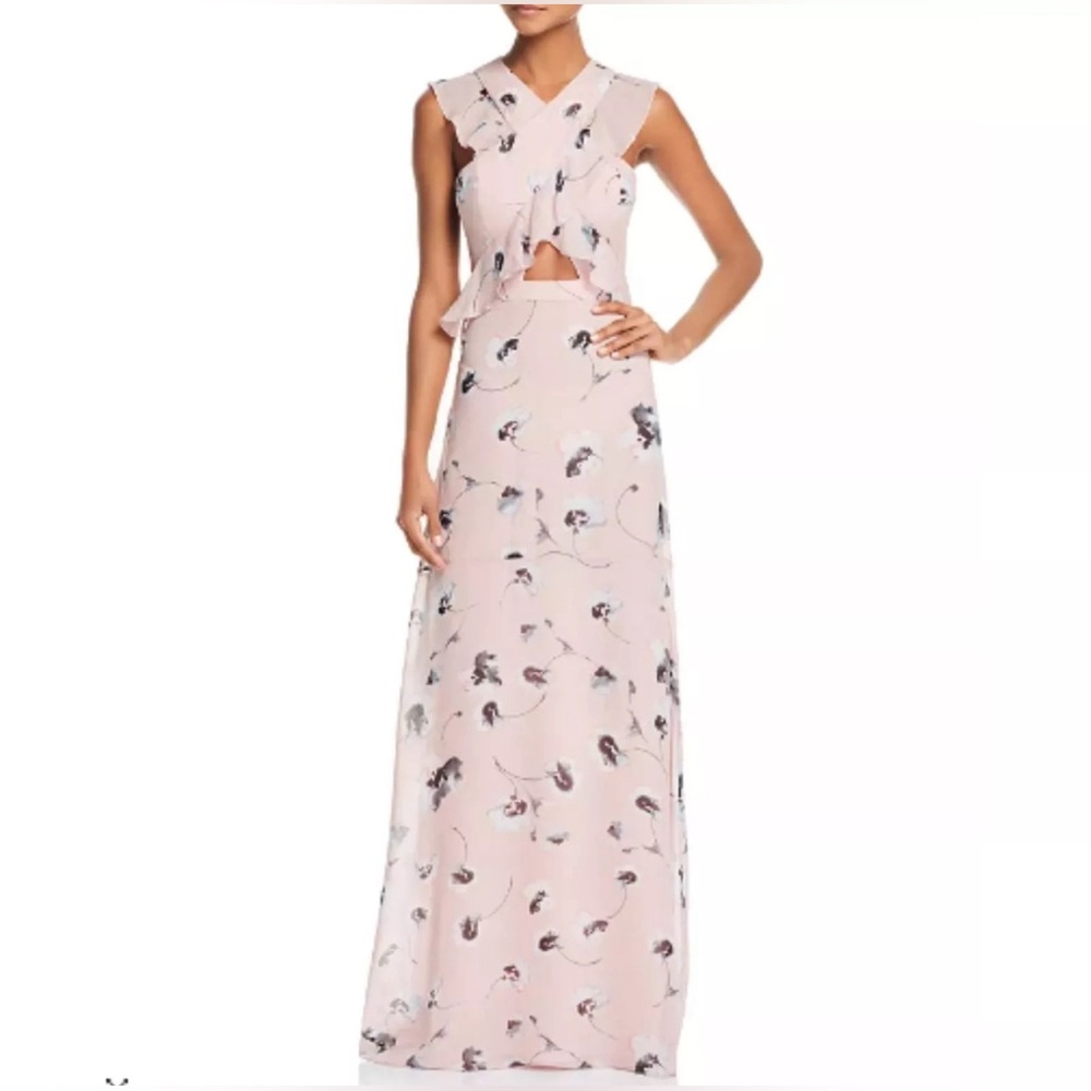 BCBG Penelopey Crisscross Ruffle dress